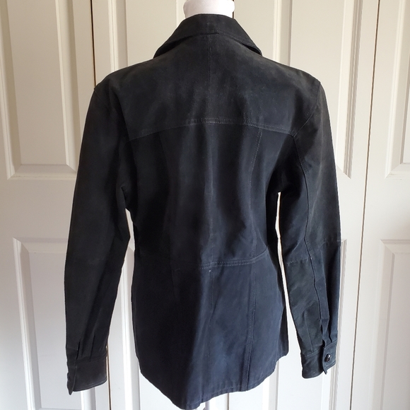 Vintage 90's Neutral Zone Black Suede Button Up Jacket Size Medium - Picture 2 of 16